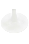 Stół okrągły Simplet Skinny White MDF metal biały 90 cm na 1 nodze