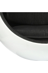 Fotel Ovalia Chair biało czarny - D2 DESIGN