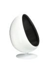 Fotel Ovalia Chair biało czarny - D2 DESIGN