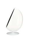 Fotel Ovalia Chair biało czarny - D2 DESIGN