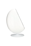 Fotel Ovalia Chair biało czarny - D2 DESIGN