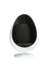 Fotel Ovalia Chair biało czarny - D2 DESIGN