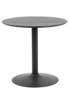 Stół okrągły Ibiza Actona MDF fornir jesionowy metal czarny 80 cm nierozkładany