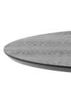 Stół okrągły Ibiza Actona MDF fornir jesionowy metal czarny 80 cm nierozkładany