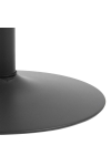 Stół okrągły Ibiza Actona MDF fornir jesionowy metal czarny 80 cm nierozkładany