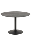 Stół okrągły Ibiza Actona MDF metal czarny 110 cm nierozkładany