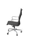 Fotel biurowy CH1191T czarna skóra/chrom - D2 DESIGN