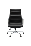Fotel biurowy CH1191T czarna skóra/chrom - D2 DESIGN