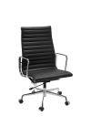 Fotel biurowy CH1191T czarna skóra/chrom - D2 DESIGN
