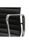 Fotel biurowy CH1191T czarna skóra/chrom - D2 DESIGN
