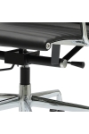 Fotel biurowy CH1191T czarna skóra/chrom - D2 DESIGN