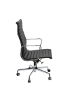 Fotel biurowy CH1191T czarna skóra/chrom - D2 DESIGN