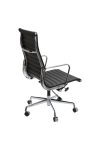 Fotel biurowy CH1191T czarna skóra/chrom - D2 DESIGN