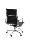 Fotel biurowy CH1191T czarna skóra/chrom - D2 DESIGN