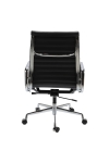 Fotel biurowy CH1191T czarna skóra/chrom - D2 DESIGN