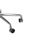 Fotel biurowy CH1191T biała skóra/chrom - D2 DESIGN