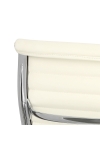 Fotel biurowy CH1191T biała skóra/chrom - D2 DESIGN