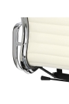 Fotel biurowy CH1191T biała skóra/chrom - D2 DESIGN