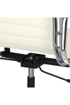 Fotel biurowy CH1191T biała skóra/chrom - D2 DESIGN