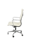 Fotel biurowy CH1191T biała skóra/chrom - D2 DESIGN