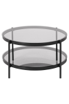 Stolik Bayonne Glass/black - ACTONA