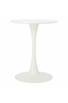 Stół okrągły Simplet Skinny White MDF metal biały 60 cm na 1 nodze