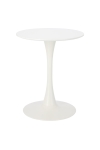 Stół okrągły Simplet Skinny White MDF metal biały 60 cm na 1 nodze