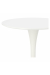 Stół okrągły Simplet Skinny White MDF metal biały 60 cm na 1 nodze