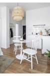 Stół okrągły Simplet Skinny White MDF metal biały 60 cm na 1 nodze
