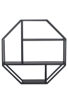 Półka Seaford Octagon czarna - ACTONA