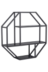 Półka Seaford Octagon czarna - ACTONA