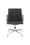 Fotel konf. CH1081T,czarna skóra ,chrom - D2 DESIGN