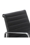 Fotel konf. CH1081T,czarna skóra ,chrom - D2 DESIGN