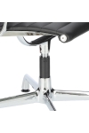 Fotel konf. CH1081T,czarna skóra ,chrom - D2 DESIGN