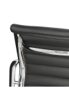 Fotel konf. CH1081T,czarna skóra ,chrom - D2 DESIGN