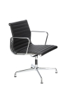 Fotel konf. CH1081T,czarna skóra ,chrom - D2 DESIGN