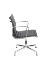 Fotel konf. CH1081T,czarna skóra ,chrom - D2 DESIGN