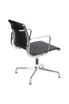 Fotel konf. CH1081T,czarna skóra ,chrom - D2 DESIGN