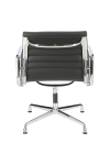 Fotel konf. CH1081T,czarna skóra ,chrom - D2 DESIGN