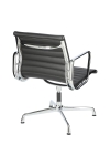 Fotel konf. CH1081T,czarna skóra ,chrom - D2 DESIGN