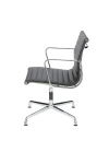 Fotel konf. CH1081T,czarna skóra ,chrom - D2 DESIGN