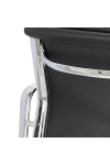 Fotel biurowy CH2171T czarna skóra chrom - D2 DESIGN