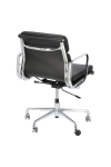Fotel biurowy CH2171T czarna skóra chrom - D2 DESIGN