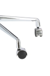 Fotel biurowy CH2171T czarna skóra chrom - D2 DESIGN