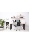 Fotel biurowy CH2171T czarna skóra chrom - D2 DESIGN