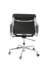 Fotel biurowy CH2171T czarna skóra chrom - D2 DESIGN