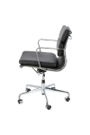 Fotel biurowy CH2171T czarna skóra chrom - D2 DESIGN