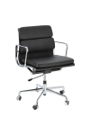 Fotel biurowy CH2171T czarna skóra chrom - D2 DESIGN