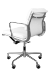 Fotel biurowy CH2171T biała skóra chrom - D2 DESIGN
