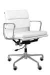 Fotel biurowy CH2171T biała skóra chrom - D2 DESIGN